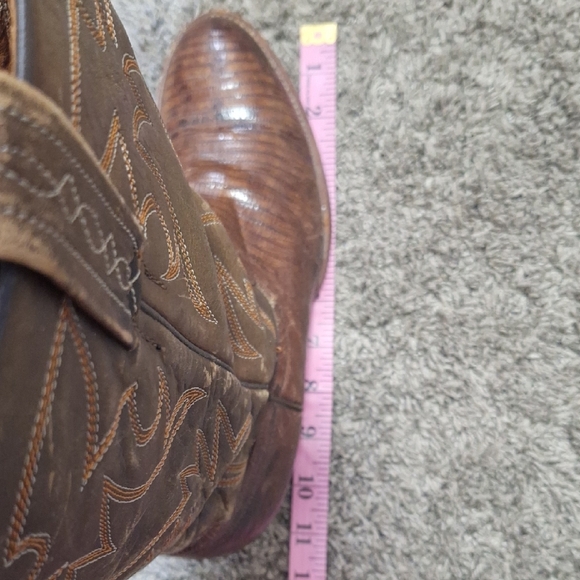 Wrangler W.B. Masterson Leather Snake Lizard Western Cowboy Boots-8D/11 - Picture 13 of 14